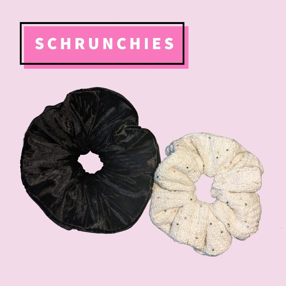 Two large scrunchies